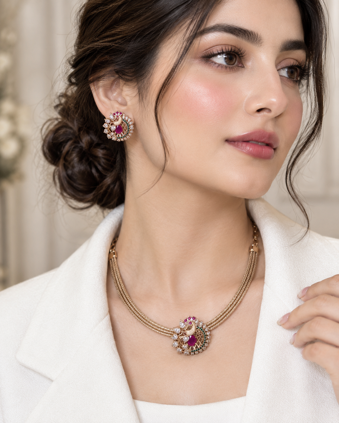 S-12: Peacock Pendant Set