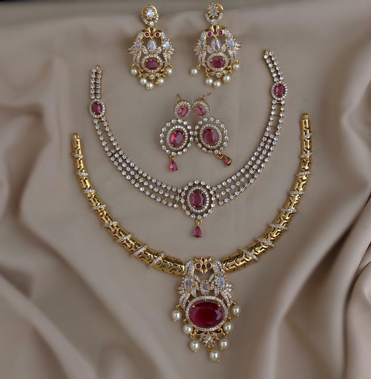 C-12: Dual Necklace Set Combo – Luxurious Matte Finish