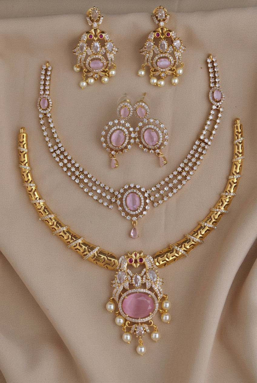 C-12: Dual Necklace Set Combo – Luxurious Matte Finish