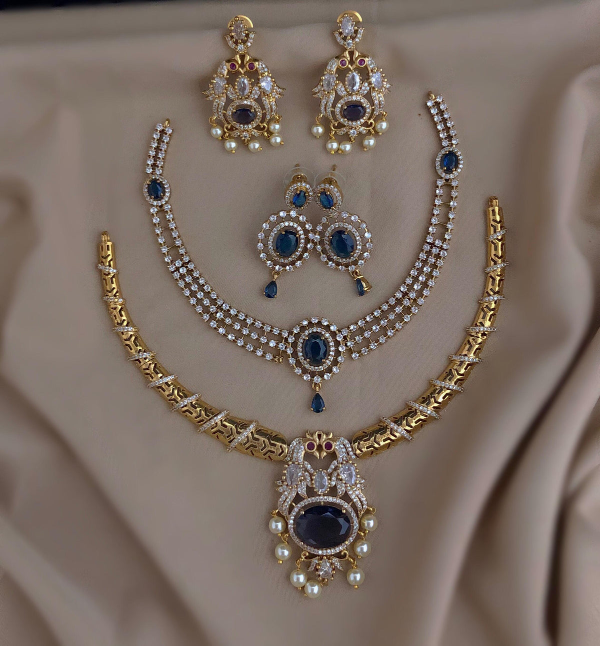 C-12: Dual Necklace Set Combo – Luxurious Matte Finish