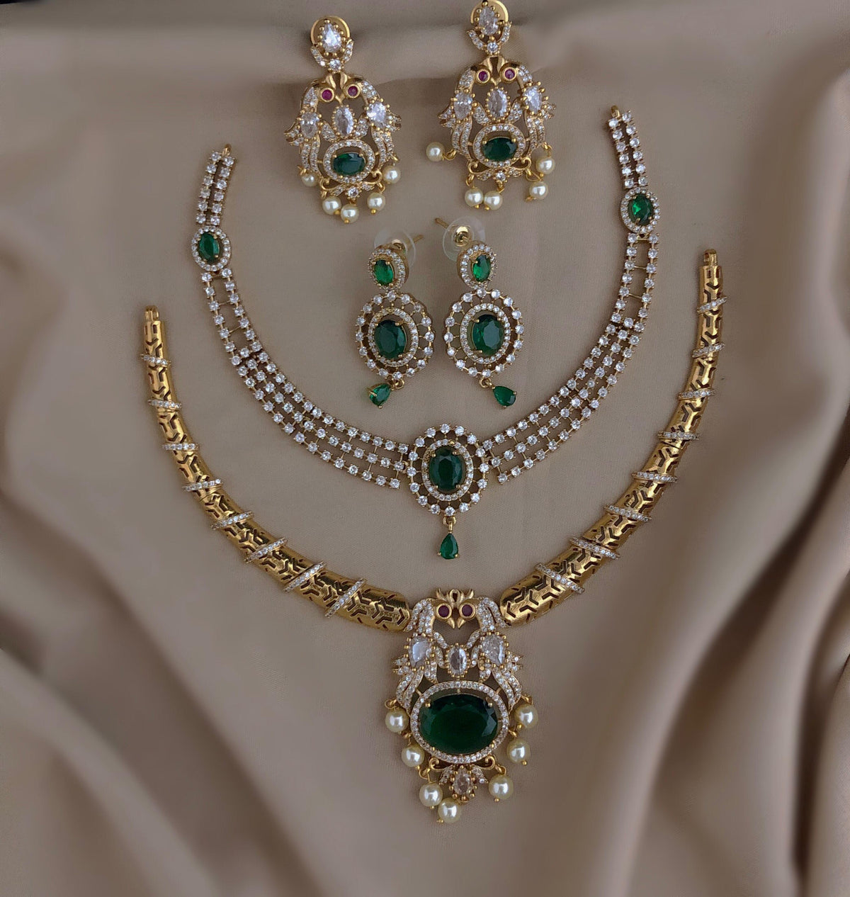 C-12: Dual Necklace Set Combo – Luxurious Matte Finish