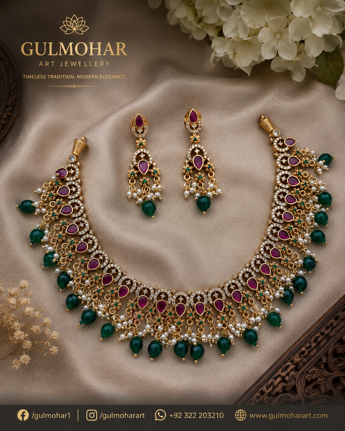 S-03: Gold Plated Traditional Necklace Set