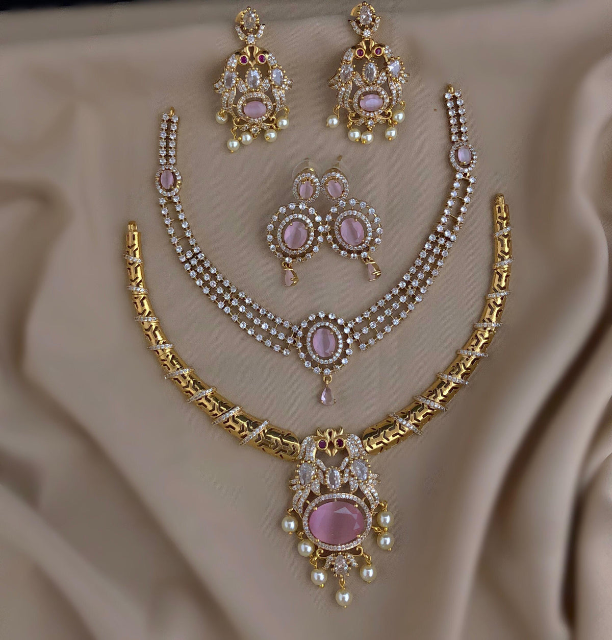 C-12: Dual Necklace Set Combo – Luxurious Matte Finish