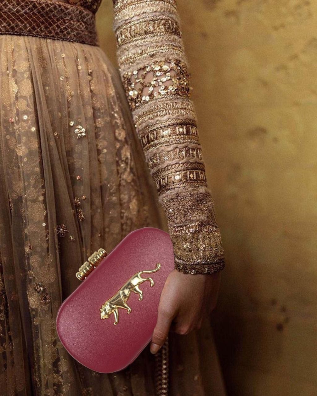 SC-01: Sabyasachi Inspired Panther Clutch Bag