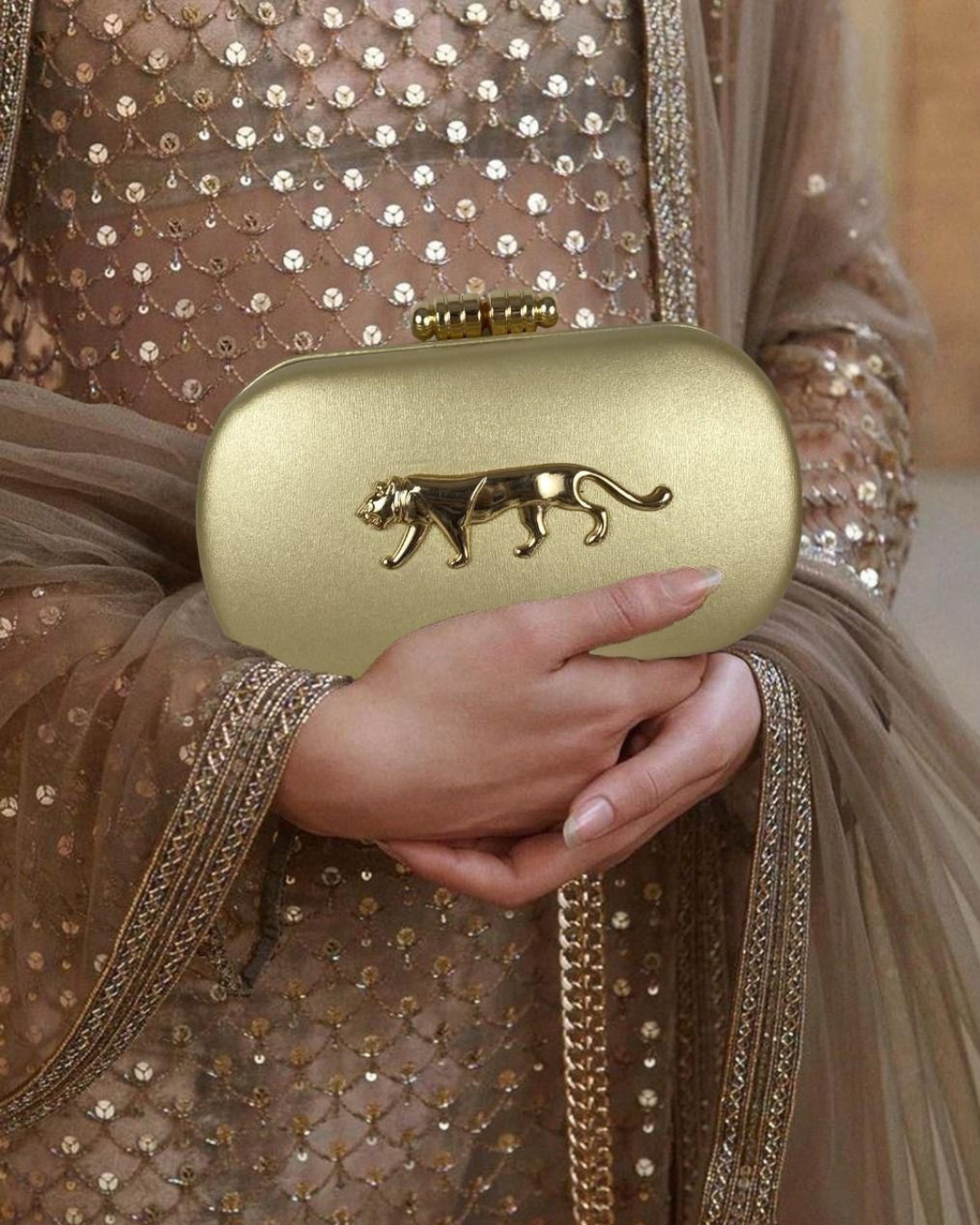 SC-01: Sabyasachi Inspired Panther Clutch Bag