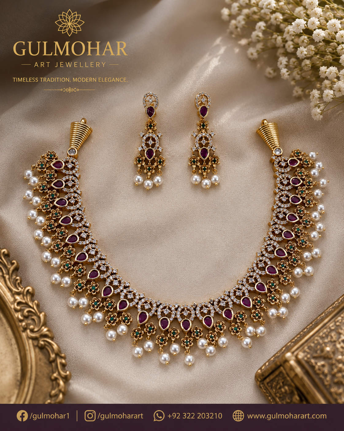 S-03: Gold Plated Traditional Necklace Set