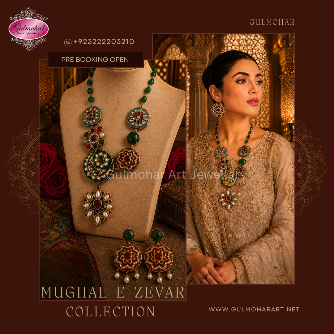 MG-01: Mughal Kundan  Mala Set | Gold Plated