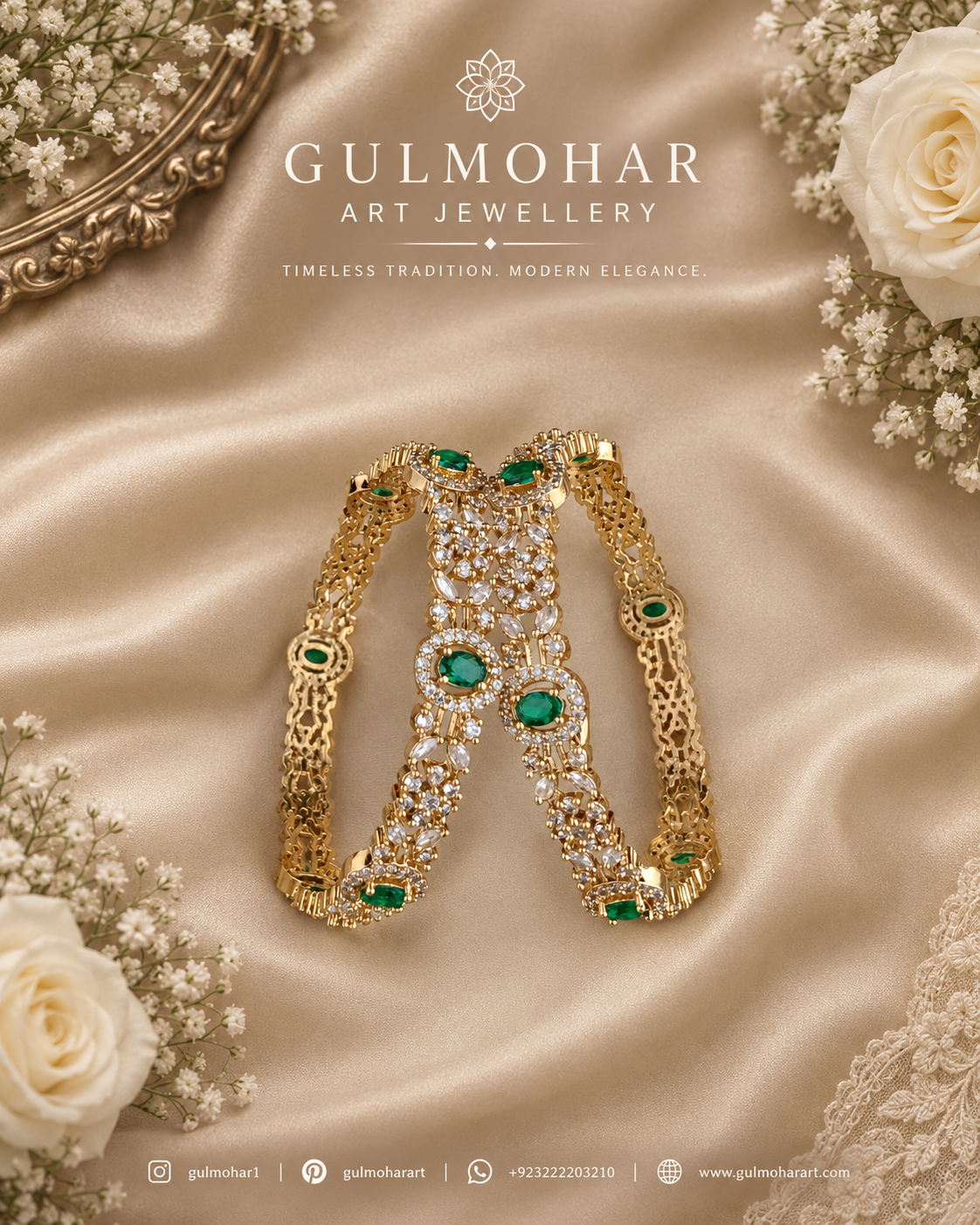 BG-21: Gold-Plated AD Bangles