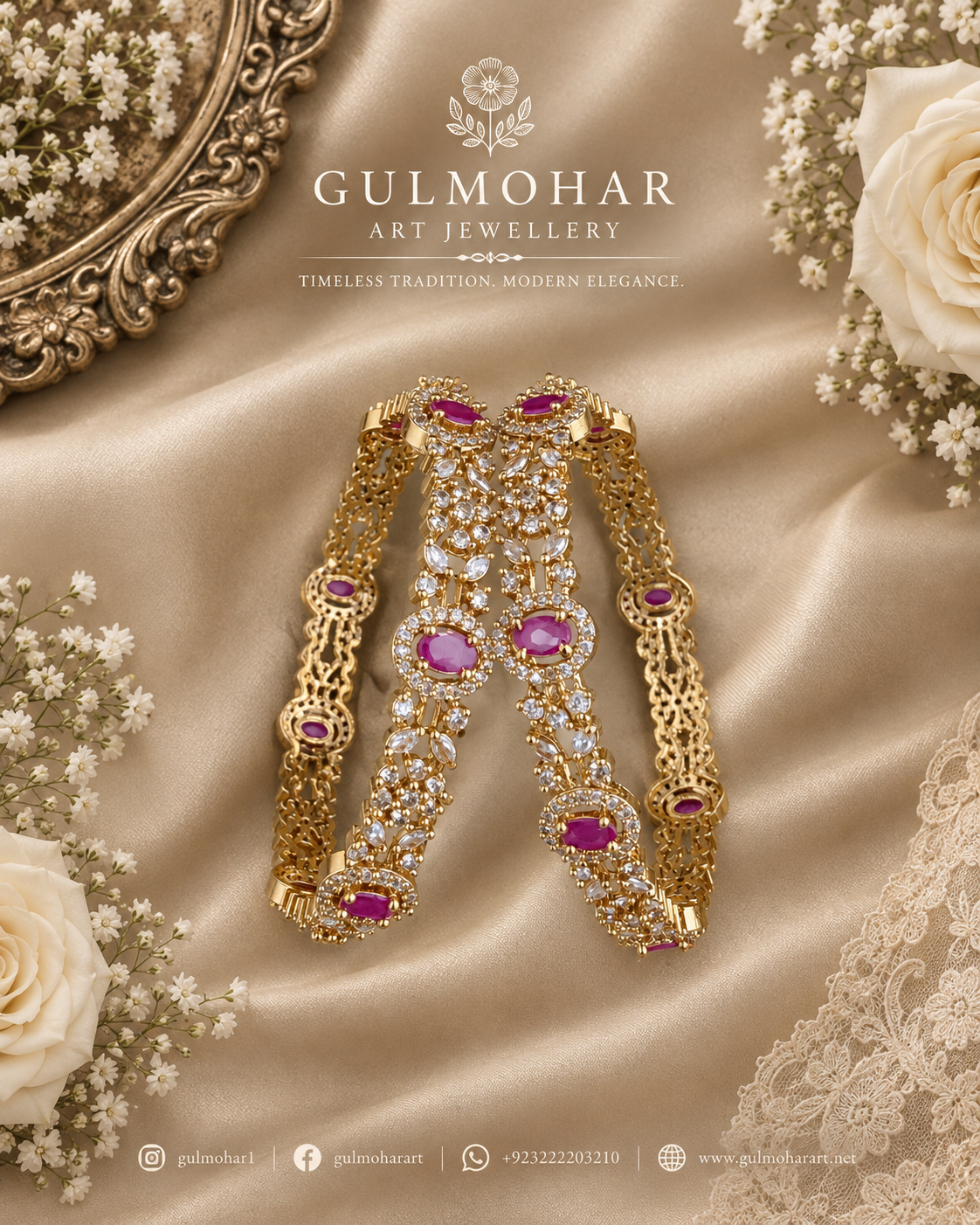 BG-21: Gold-Plated AD Bangles
