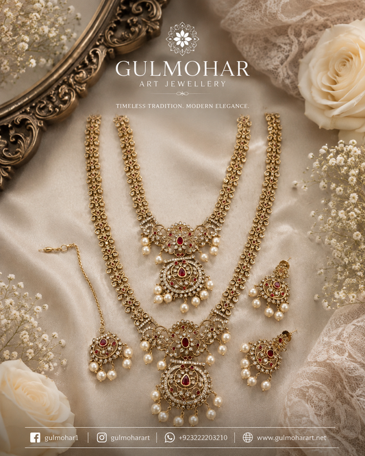S-07: Luxury South Indian Bridal Combo Jewellery Set