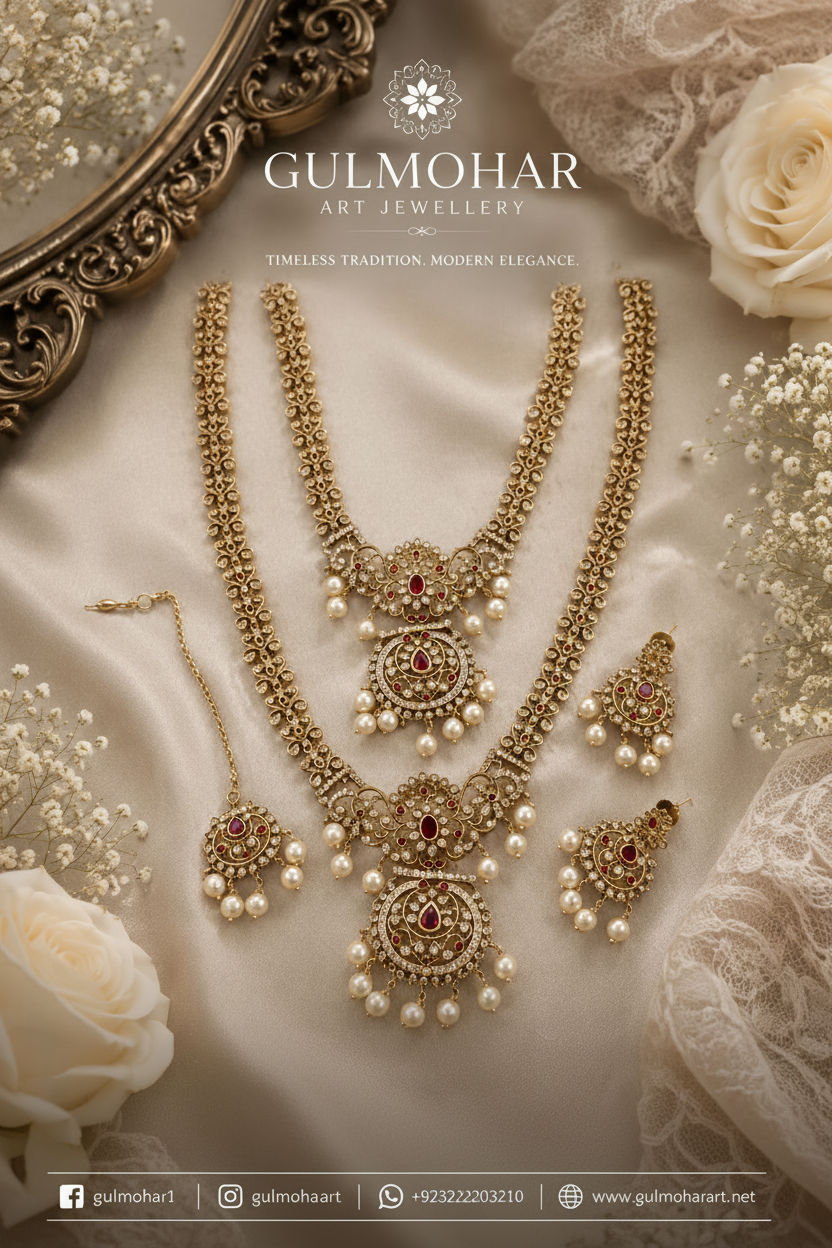 S-07: Luxury South Indian Bridal Combo Jewellery Set