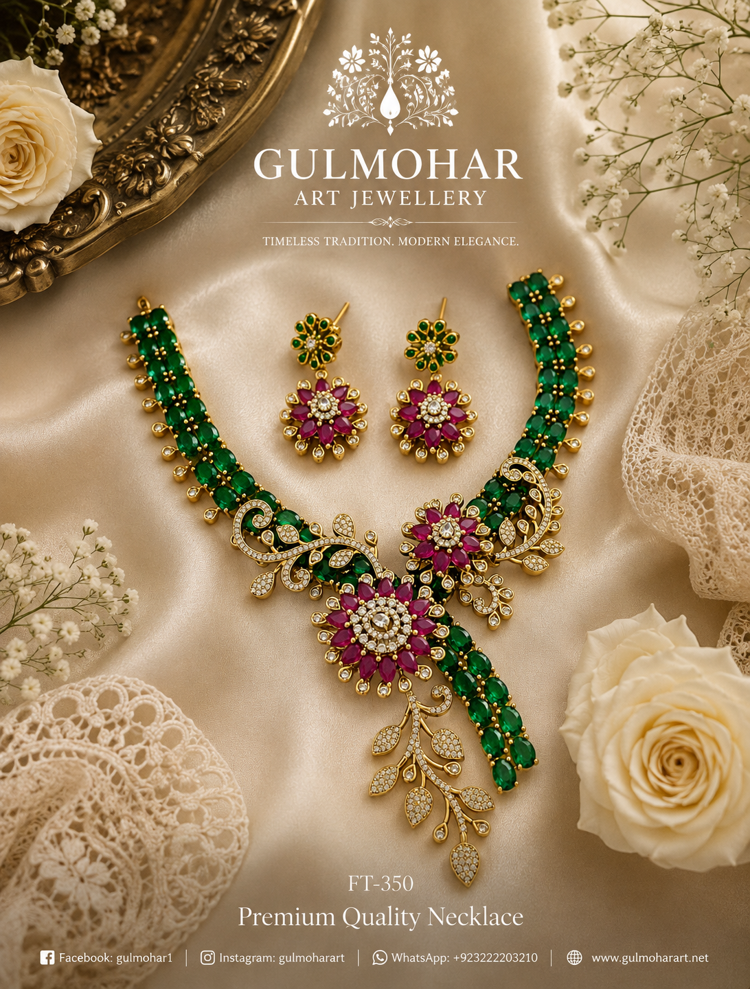 S-21: AD Floral Necklace Set