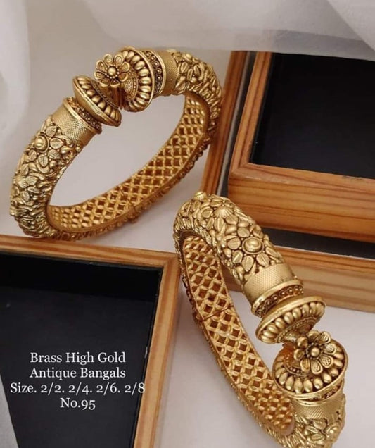BG-01: Gold Plated Heritage Gajra Bangles