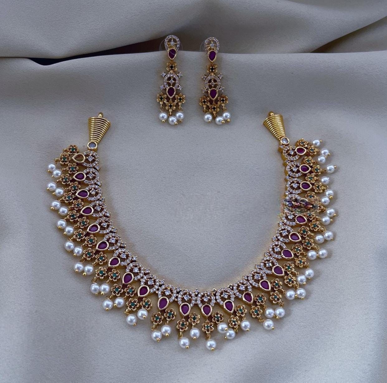 S-03: Gold Plated Traditional Necklace Set