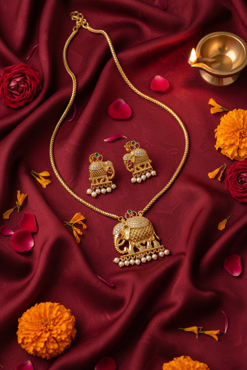 Maroon Silk Flat Lay