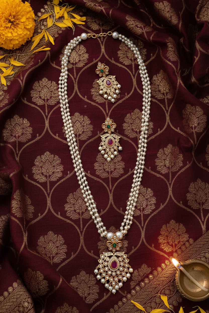 Maroon Zari Silk