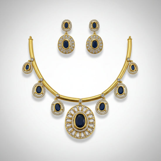 CZ pearl hasli set
South premium jewellery set
South Indian hasli necklace
AD CZ necklace set
CZ necklace set with pearls
pearl hasli necklace
dual tone jewellery set
gold plated necklace set
rhodium plated jewellery
South style necklace set
modern hasli set
party wear jewellery
wedding jewellery set
formal jewellery set
Pakistani party wear jewellery
statement necklace set
CZ stone jewellery
AD stone jewellery
Gulmohar Art Jewellery
