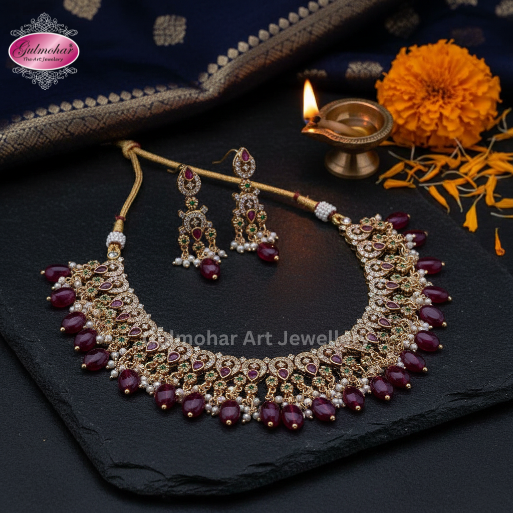 S-03: Gold Plated Traditional Necklace Set