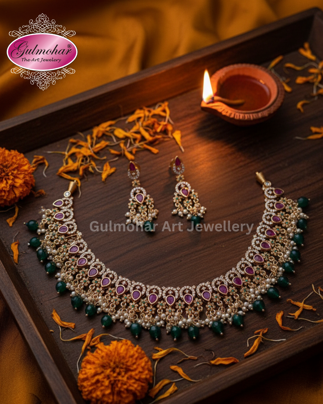 S-03: Gold Plated Traditional Necklace Set